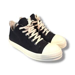 Rick Owens DRKSHDW Ramone Fogachine Low Sneakers ‘Black/Milk’ | Size 44(11US)
